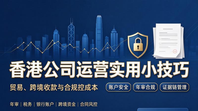 皇珈财税分享：香港公司运营实用小技巧
